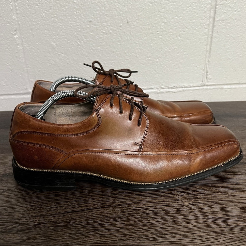 Florsheim Dress Shoes Mens 10D Oxford Brown Leather Lace Up Casual 11256-200